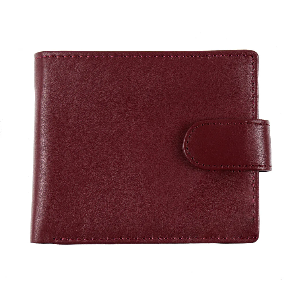 Elegant Leather Wallet with Snap Closure