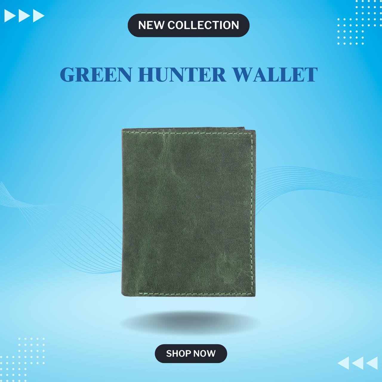 Green Hunter RFID-Protected Leather Wallet